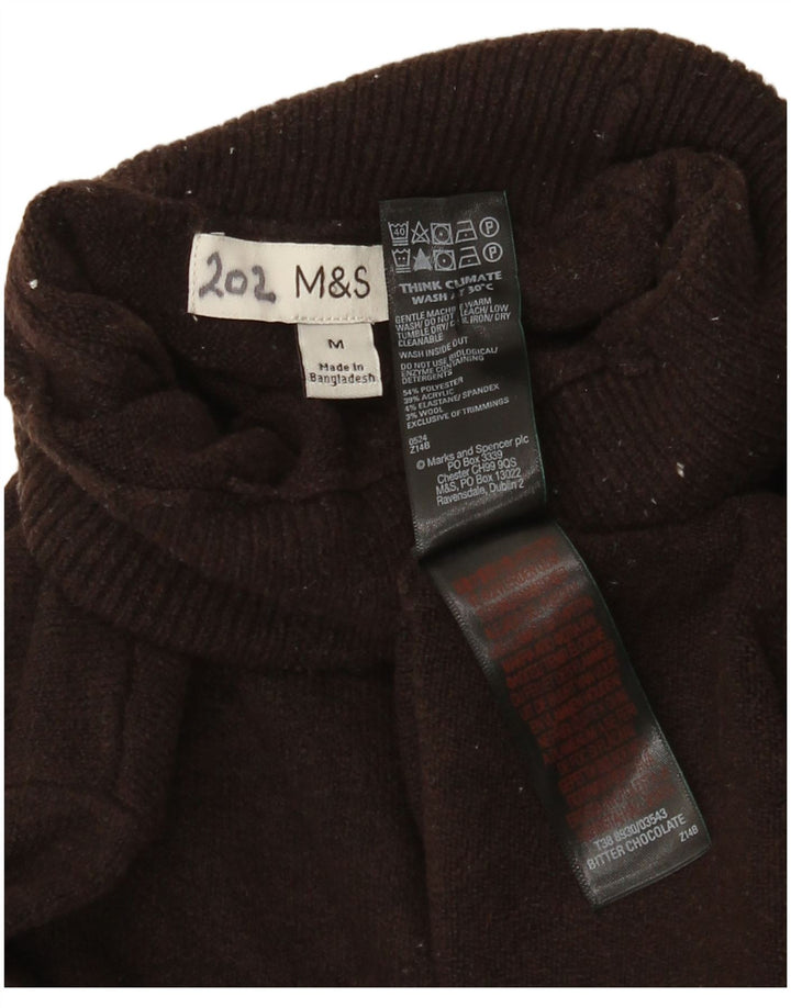 Marks & Spencer Rollkragenpullover für Damen, UK 14, Mittelbraun
