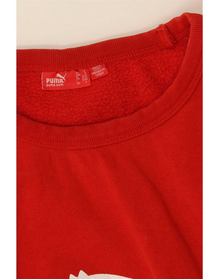 Puma Herren Grafik-Sweatshirt-Pullover, Größe L, Rot