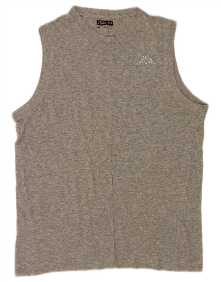 Kappa Herren-Trägershirt aus mittelgrau gesprenkelter Baumwolle