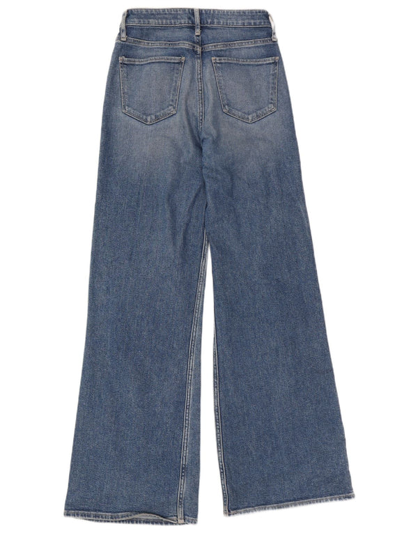 Hollister Damen Vintage Jeans mit weitem Bein US 1 XS W25 L32 Blau