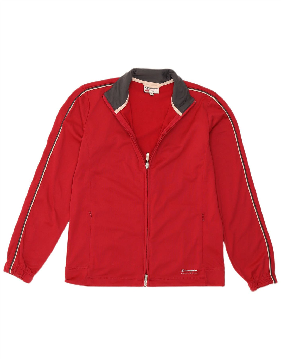 Champion Damen-Trainingsanzug-Oberteil, leicht zu montieren, UK-Gr. 10, Größe S, Rot, Polyester