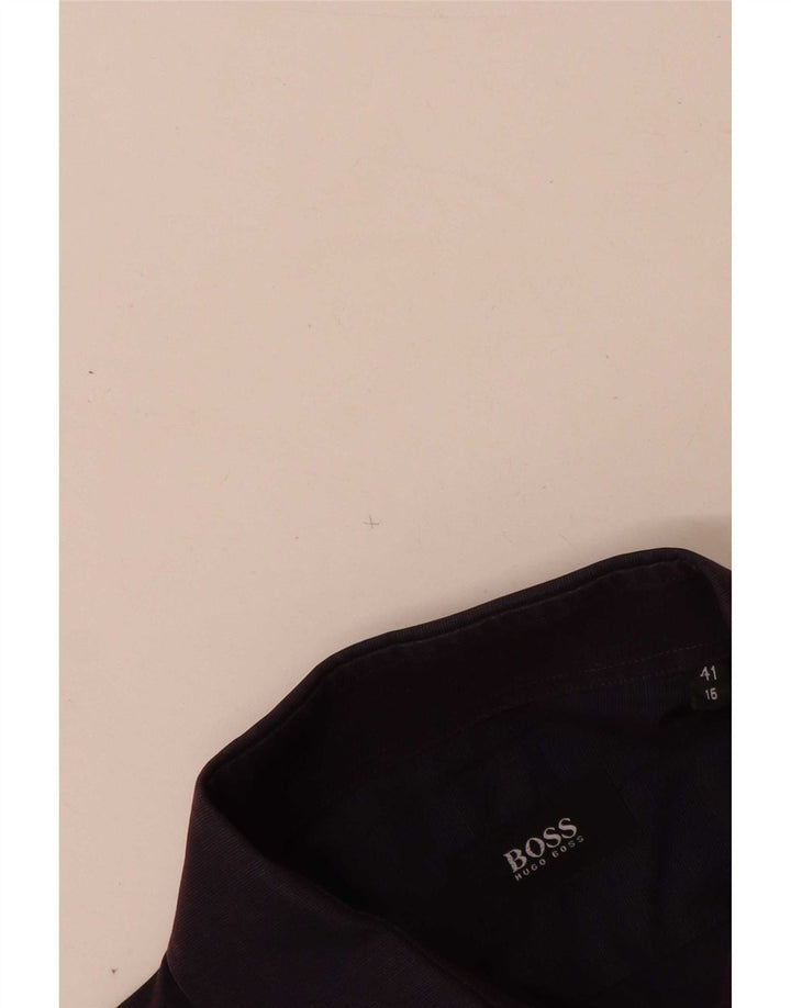 Hugo Boss Herrenhemd Größe 41 16 Große lila Baumwolle