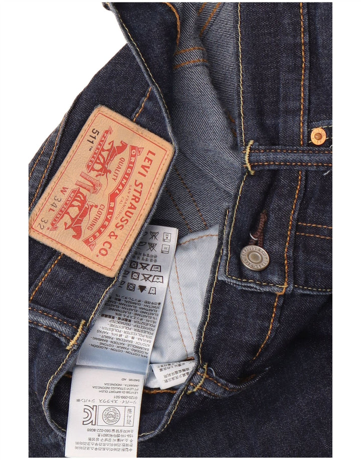 Levi's Herren 511 Slim Jeans W34 L32 Marineblau Baumwolle