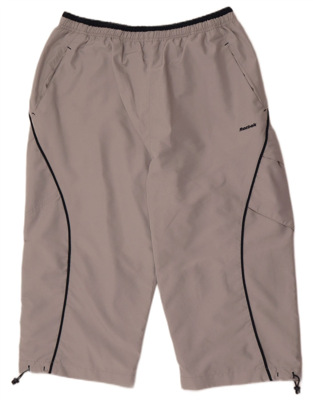 Reebok Herren-Bermuda-Sportshorts, großes graues Polyester