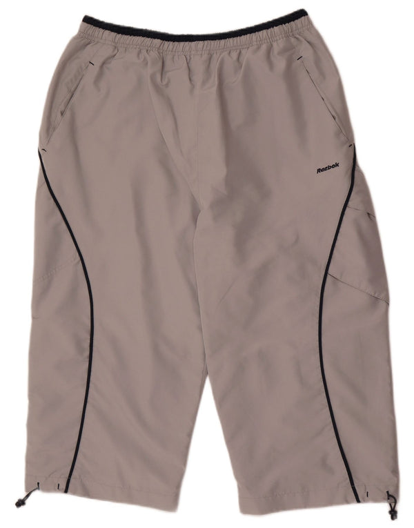 Reebok Herren-Bermuda-Sportshorts, großes graues Polyester