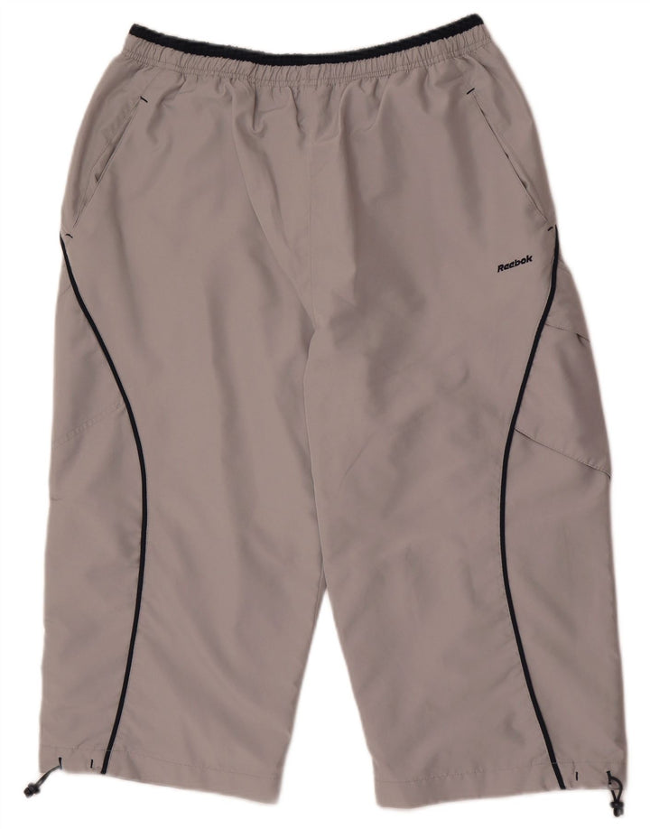 Reebok Herren-Bermuda-Sportshorts, großes graues Polyester