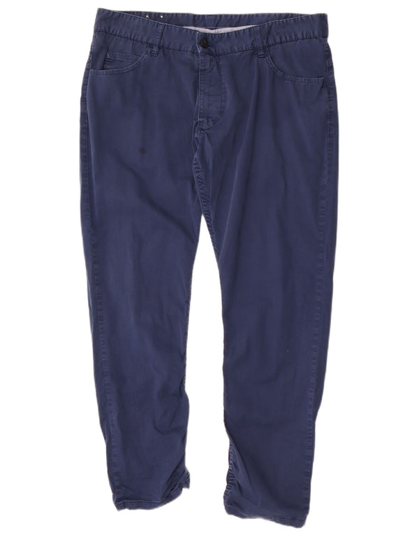 Schmale Freizeithose für Herren von Zara, EU 46, XL, W36, L27, Blau, Baumwolle