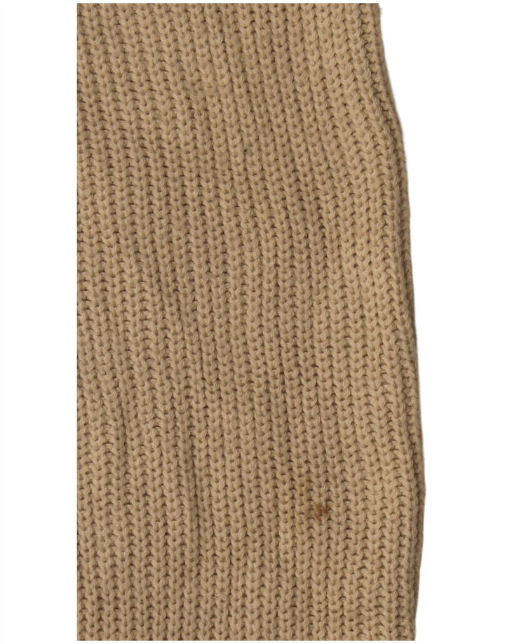 Topshop Damen-Strickjacke, übergroß, lang geschnitten, offen, Gr. 14, Mittelbeige