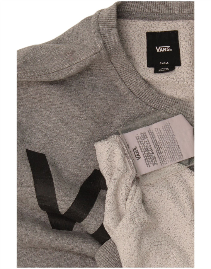 Vans Herren-Sweatshirt mit Grafikmotiv, klein, grau gefleckte Baumwolle