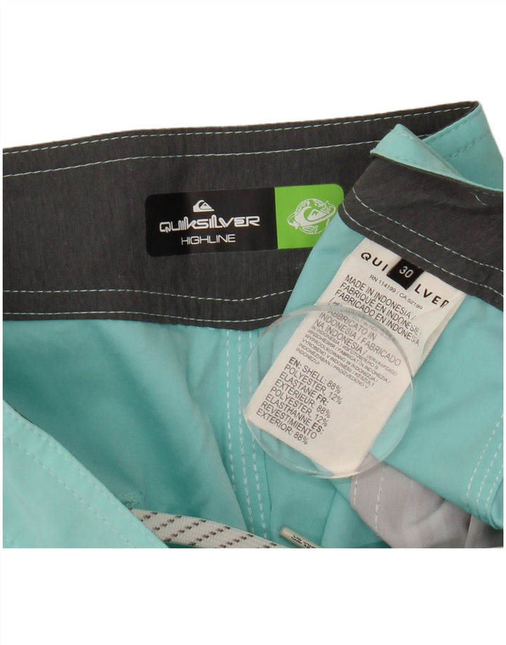 Quiksilver Herren-Badeshorts aus mitteltürkis gestreiftem Polyester