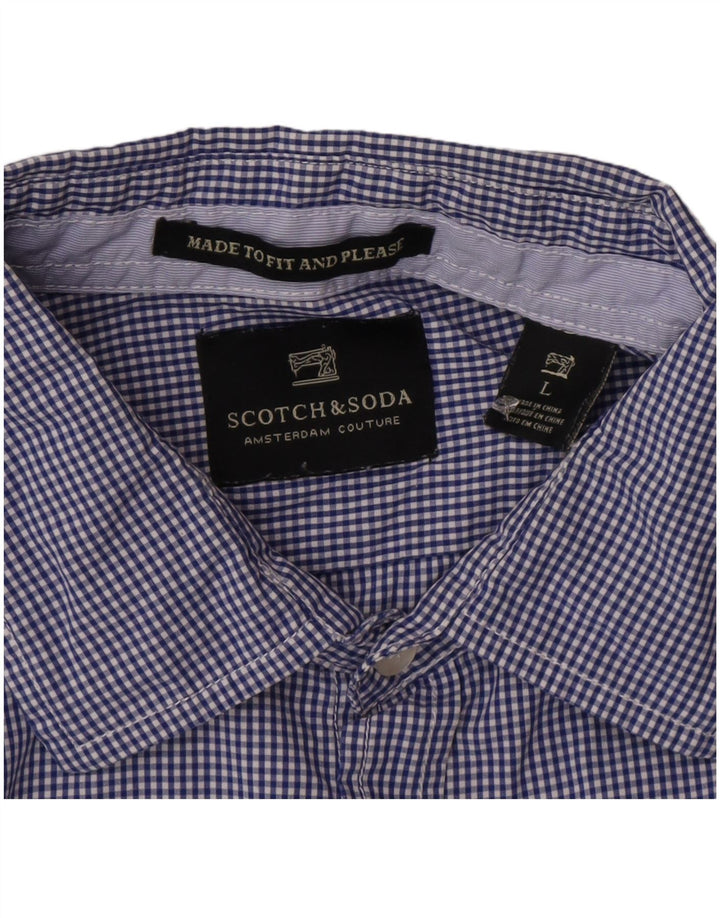 Scotch & Soda Herrenhemd Large Blue Gingham