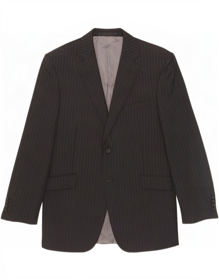 Marks & Spencer Herren-Blazer mit 2 Knöpfen, Gr. 42, groß, grau, Nadelstreifen