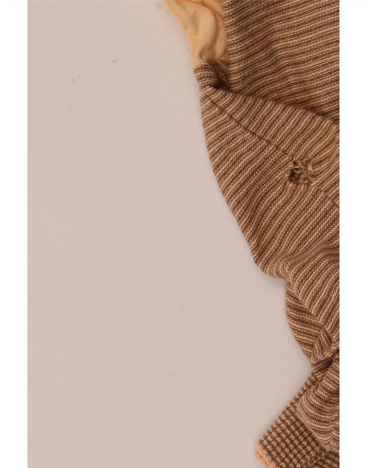 Donny & Max Herren-Poloshirt XL, braun gestreift, Baumwolle