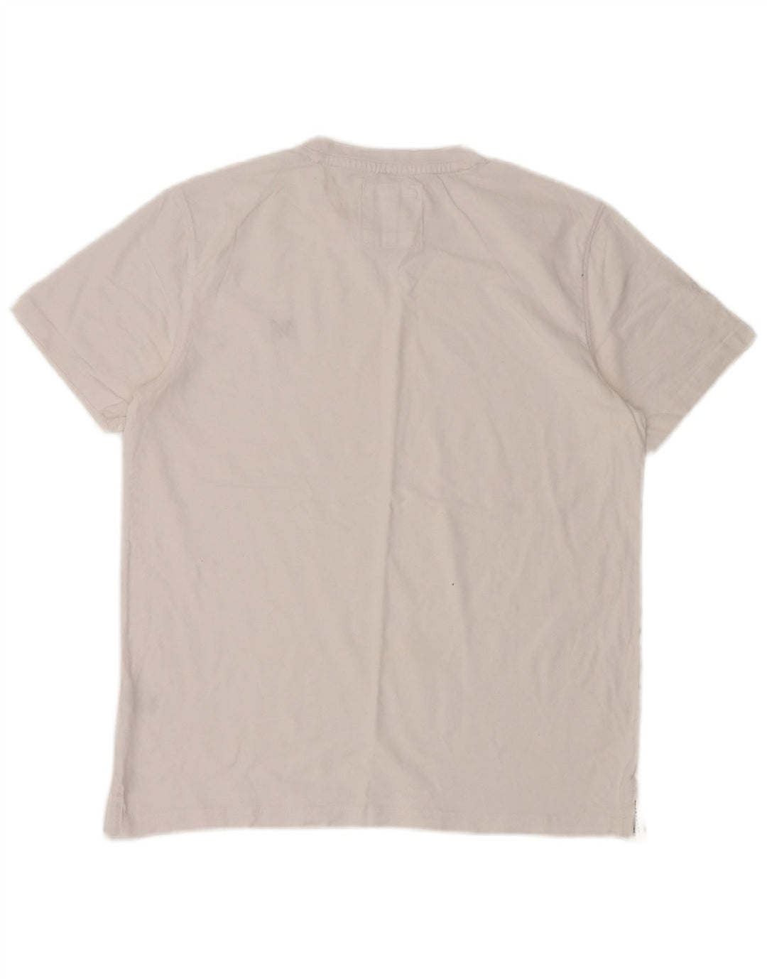 CREW CLOTHING Herren T-Shirt Top Large Weiß Baumwolle