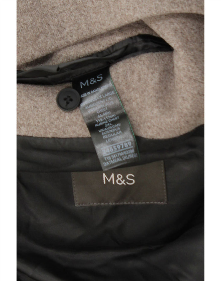 Marks & Spencer Herrenmantel UK 42 XL Braunes Polyester