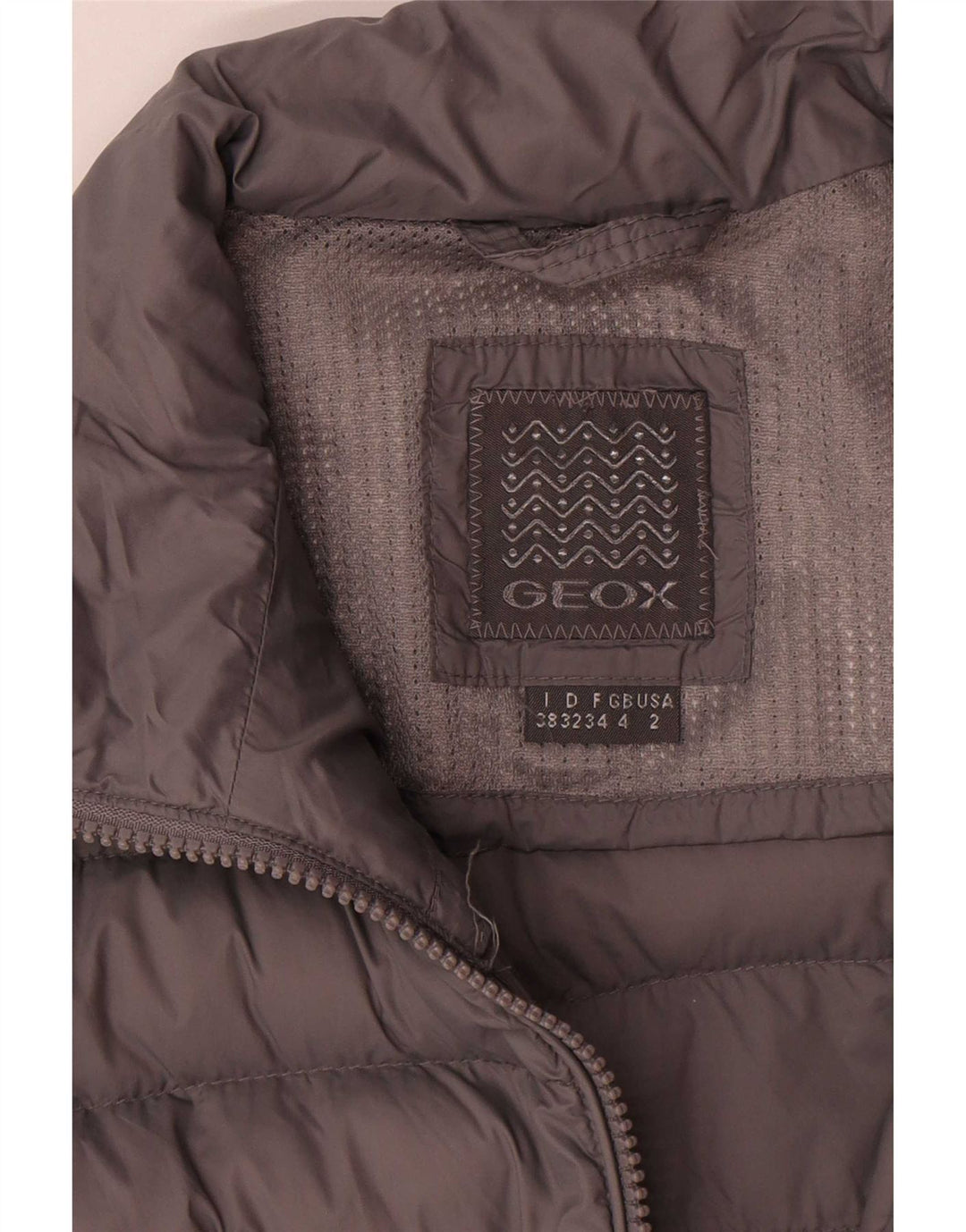 Geox Damen Übergroße wattierte Jacke UK 4 XS Grau Polyester