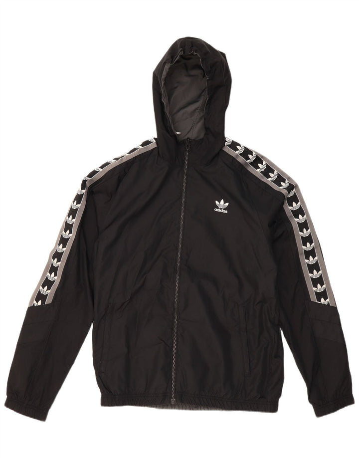 ADIDAS Herren Graphic Reversible Jacke UK 38 Medium Black Colourblock