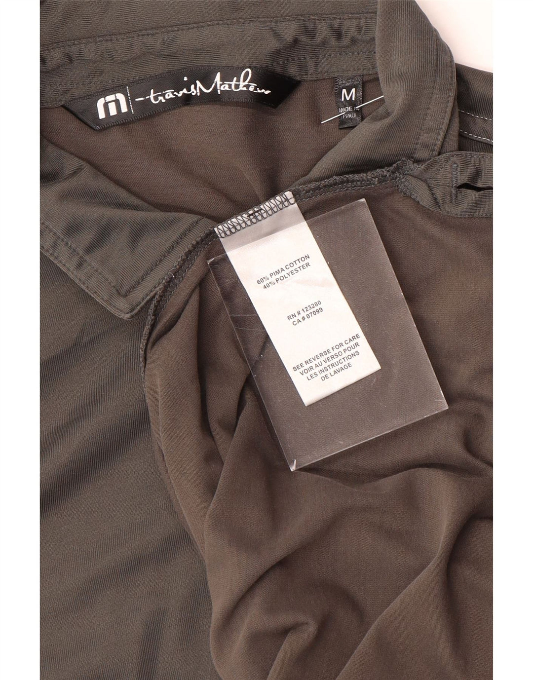 TRAVIS MATHEW Herren-Poloshirt aus mittelgrauer Baumwolle