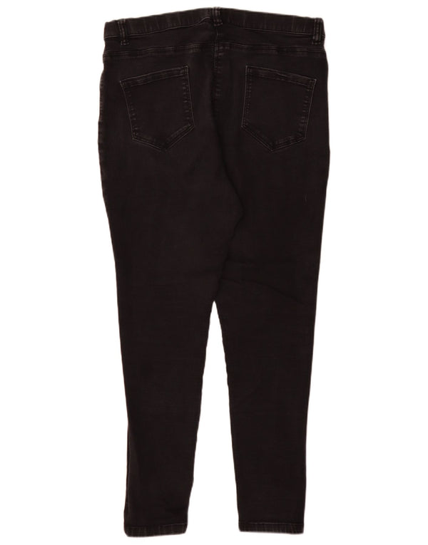 M&Co Damen Jegging-Jeans UK 18 XL W36 L29 Schwarze Baumwolle
