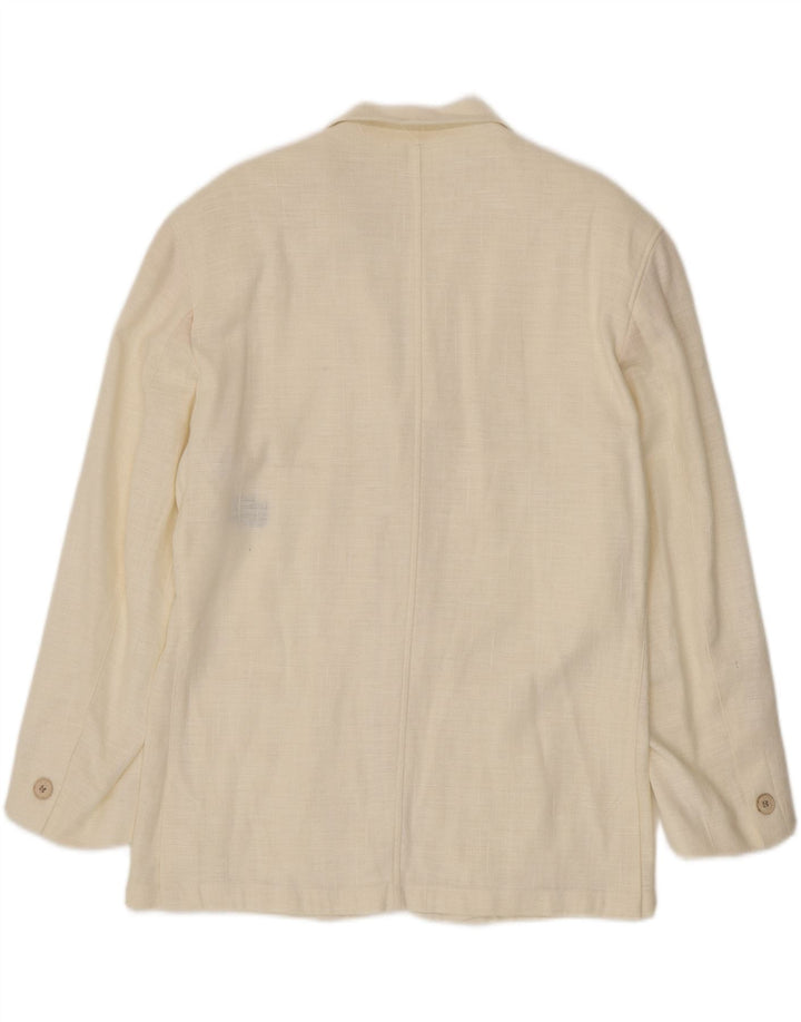 Picdor Herren-Blazer mit 3 Knöpfen, EU 48, mittelweiße Baumwolle