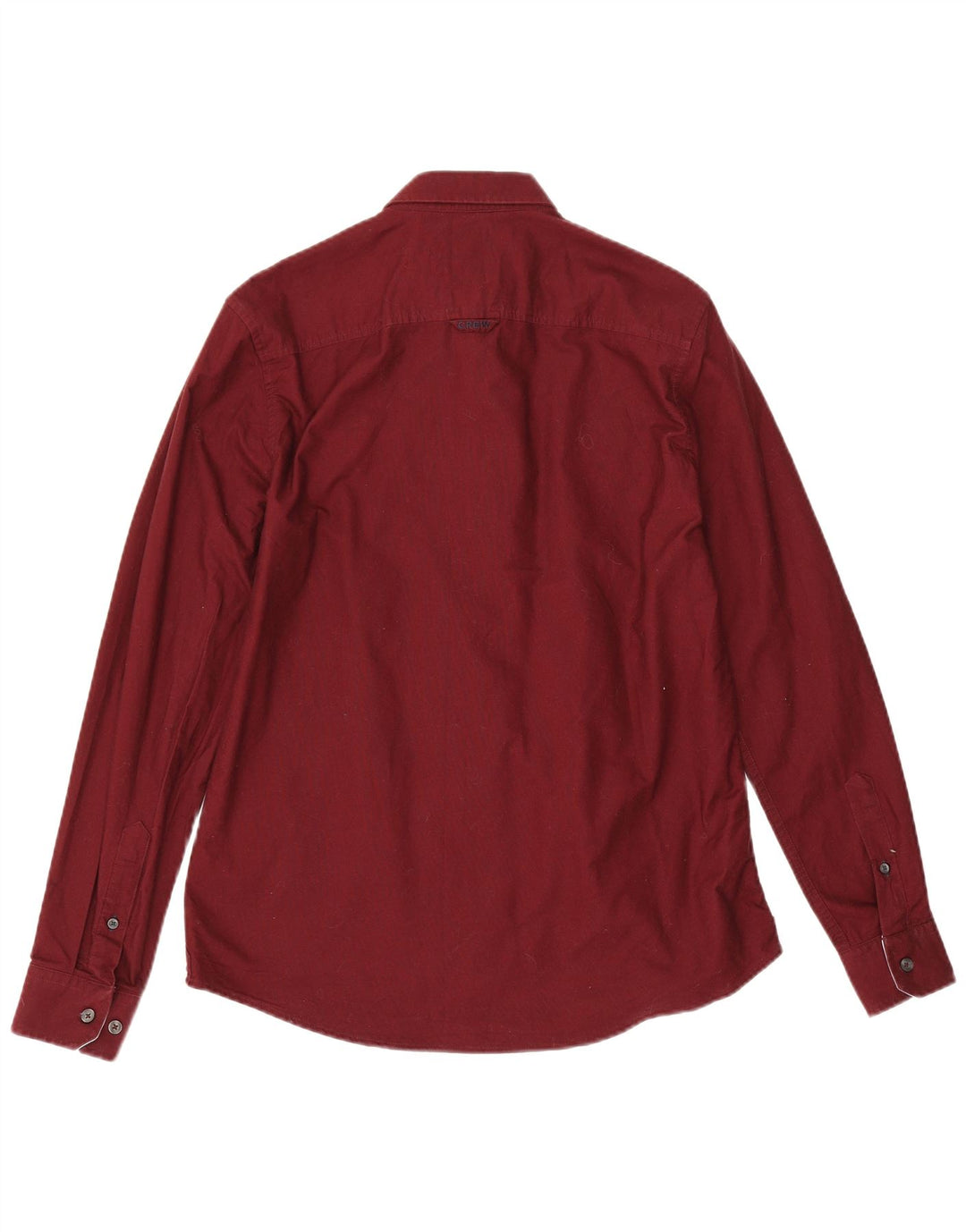 Crew Clothing Herren-Slim-Fit-Hemd aus mittlerer burgunderroter Baumwolle