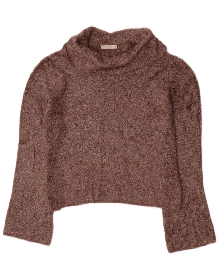Marks & Spencer Rollkragenpullover für Damen, UK 12, mittelbraune Viskose