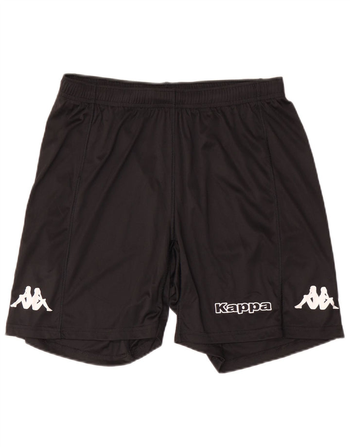 Kappa Herren Graphic Sport Shorts Mittelschwarzes Polyester