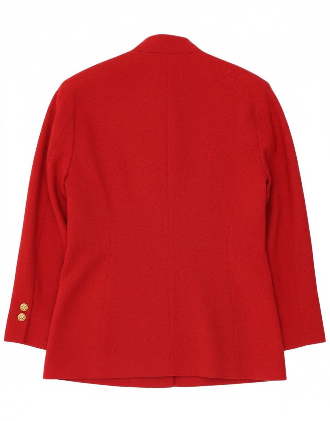 Vintage Damen 2-Knopf-Blazerjacke IT 44 Mittelrote Schurwolle