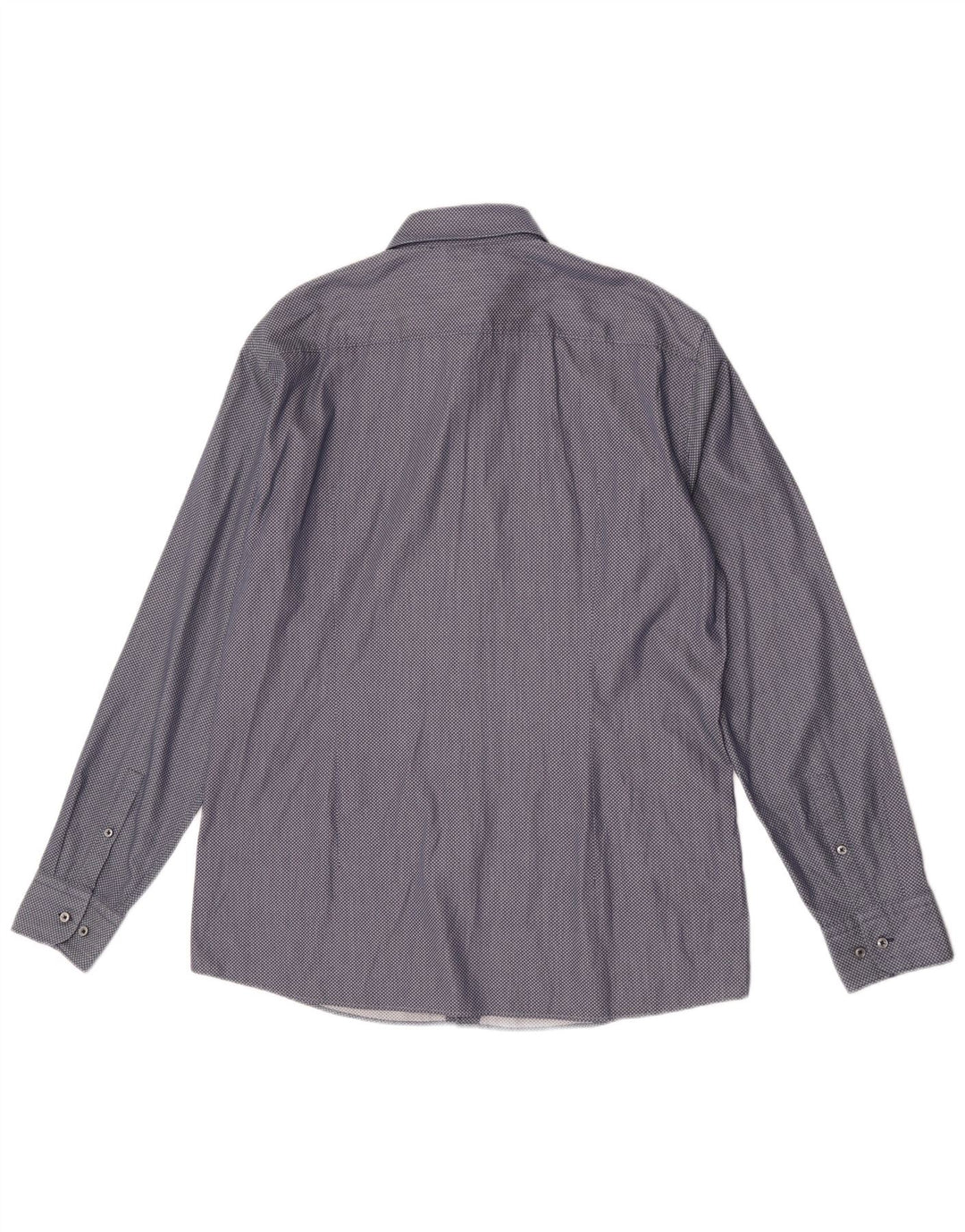 Hugo Boss Herren Slim Fit Hemd Größe 17 43 XL Blau kariert