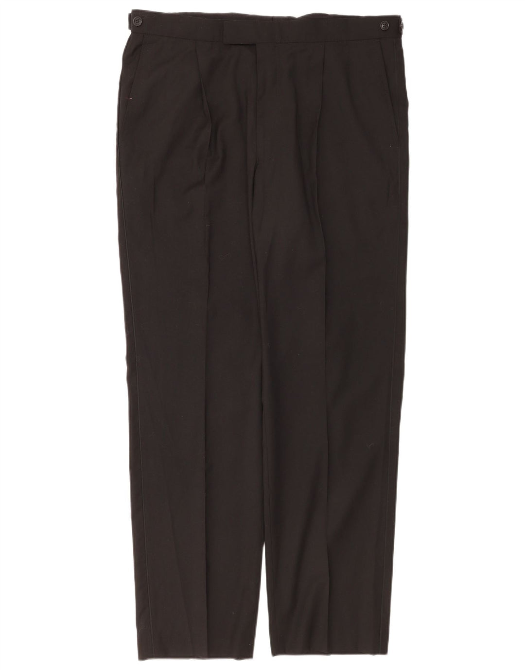 Marks & Spencer Herren-Anzughose mit Pegged-Anzug, W36, L31, schwarzes Polyester