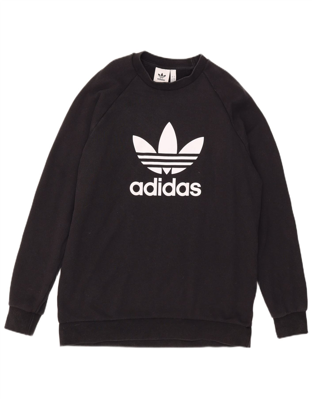 Adidas Herren Grafik-Sweatshirt-Pullover, groß, schwarze Baumwolle