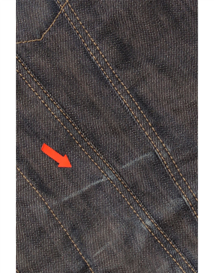 Gas Damen Jeansjacke UK 18 XL Marineblaue Baumwolle