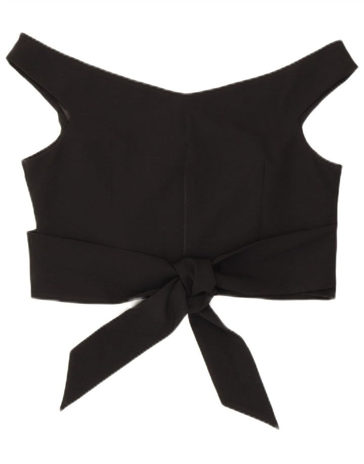 Coast Damen Crop Off Shoulder Top UK 16 Large Schwarz Polyester