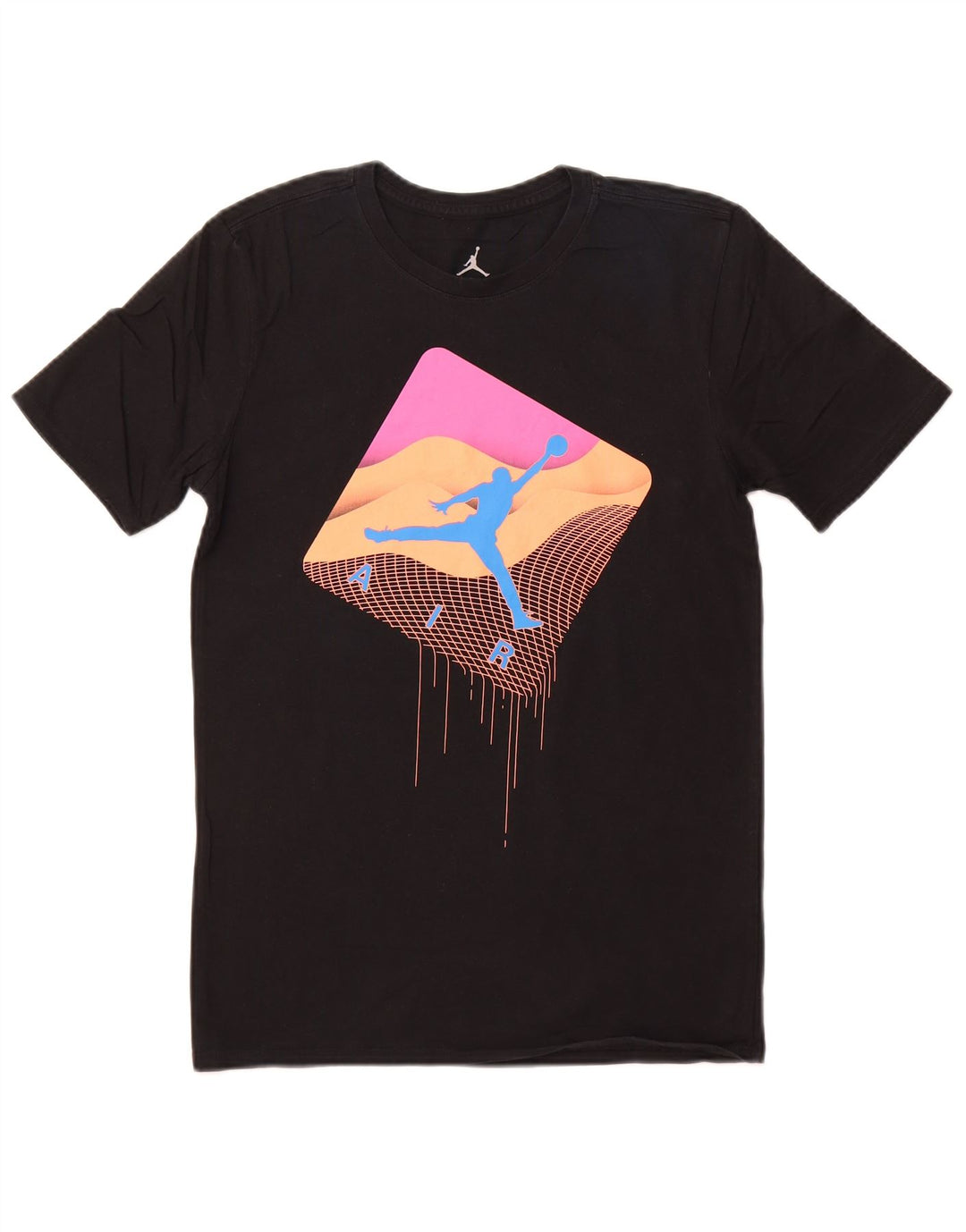 NIKE Herren-T-Shirt mit Grafik, Größe S, Schwarz, Colourblock-Baumwolle