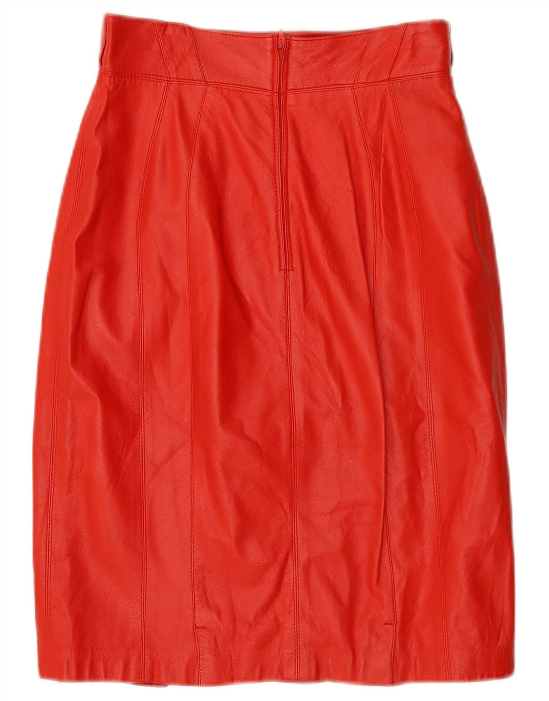 Vintage Damen Lederrock IT 42 Medium W26 Rotes Leder