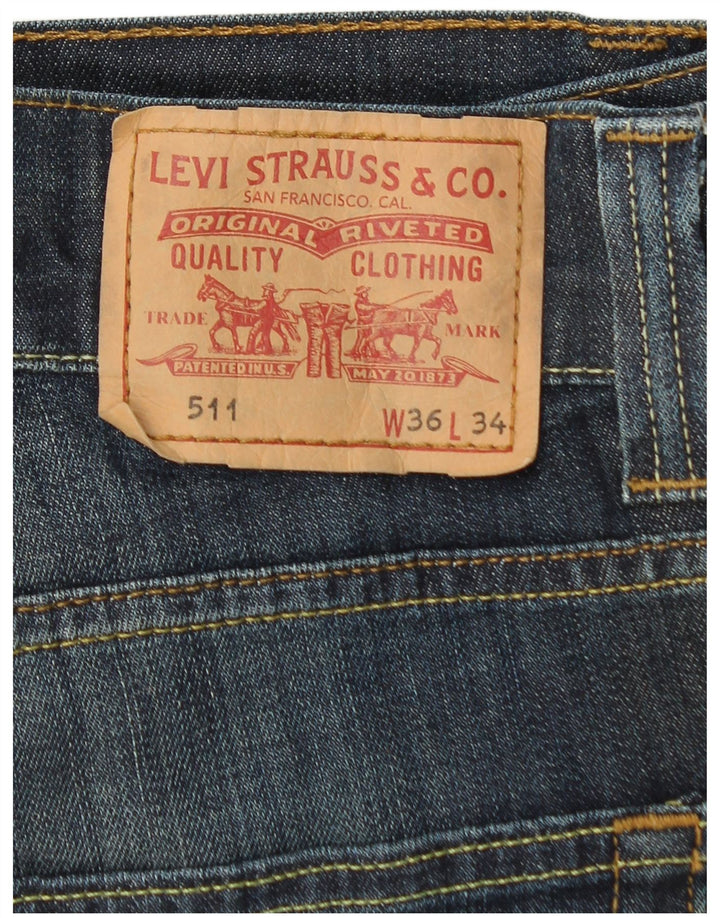 Levi's Herren 511 Slim Jeans W36 L32 Blaue Baumwolle