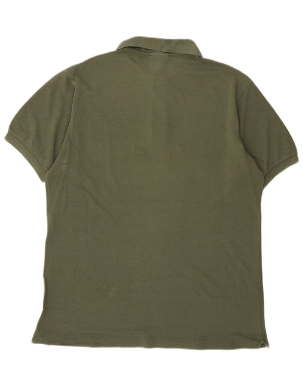 Lacoste Herren-Poloshirt, Größe 4, mittlere Khaki-Baumwolle