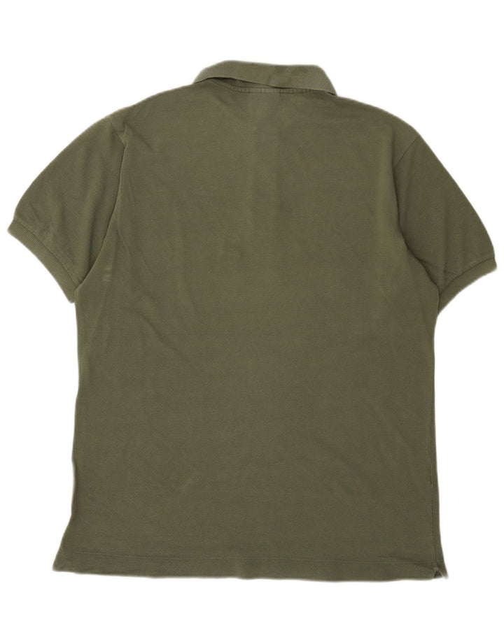 Lacoste Herren-Poloshirt, Größe 4, mittlere Khaki-Baumwolle