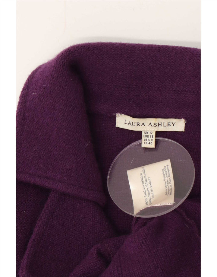 Laura Ashley Damen-Blazerjacke mit 3 Knöpfen, UK 12, mittelviolette Lammwolle