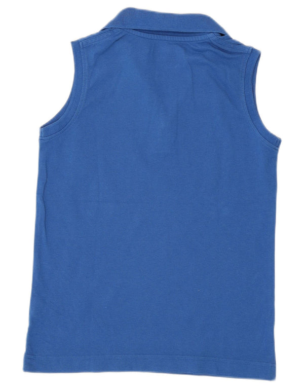 Kappa Damen ärmelloses Poloshirt UK 10 Small Blau Baumwolle