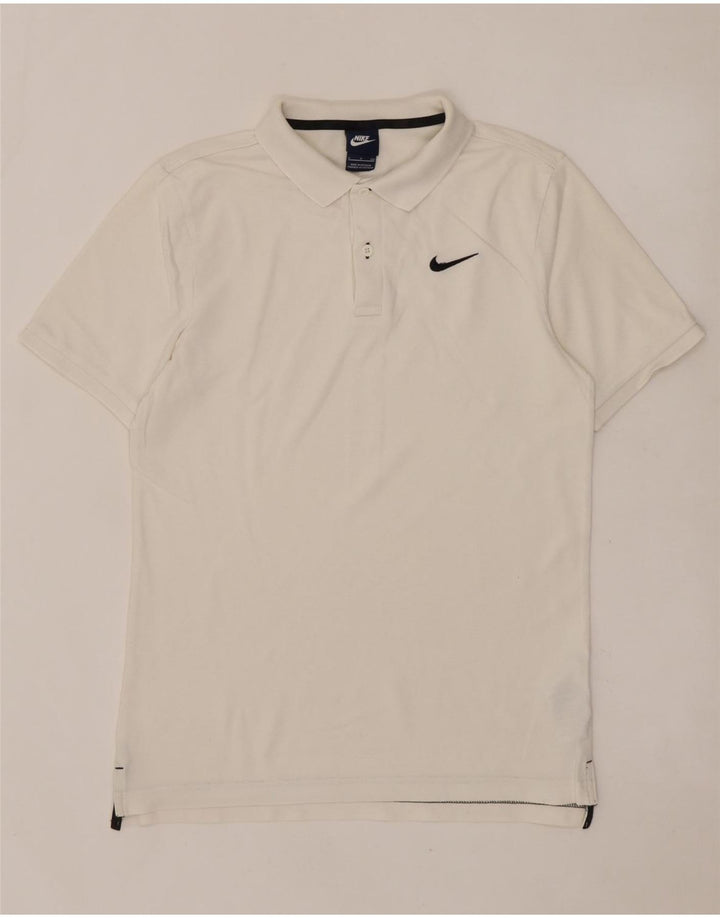 NIKE Herren-Poloshirt, Größe S, weiße Baumwolle