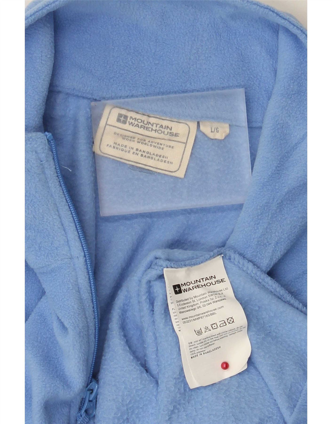 Mountain Warehouse Damen-Fleecepullover mit Reißverschluss am Kragen, UK 16, Größe L, Blau, Polyester