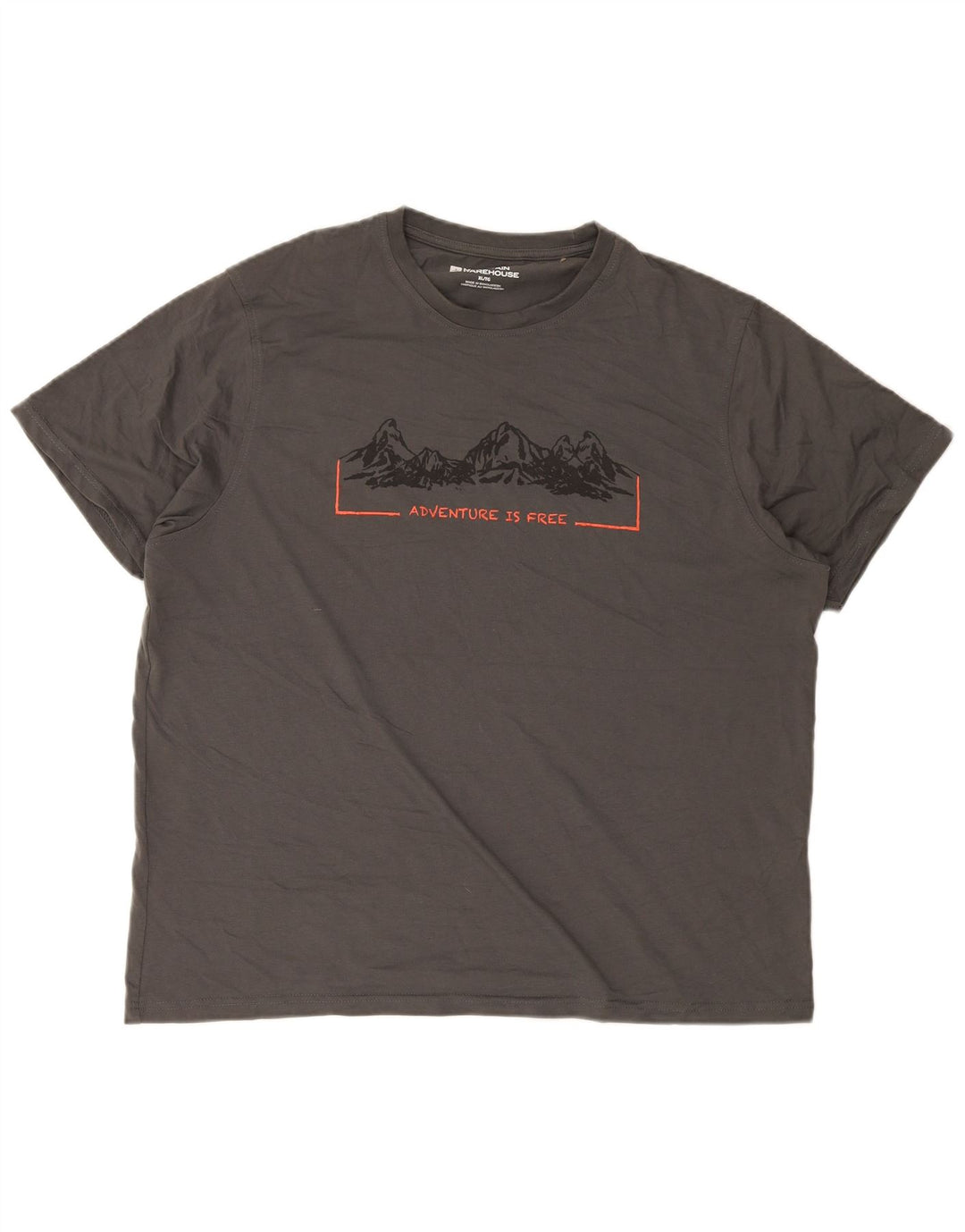 Mountain Warehouse Herren-T-Shirt mit Grafik, XL, graue Baumwolle