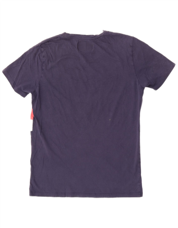 Jack & Jones Herren-T-Shirt mit Grafik, groß, Marineblau, Farbblock