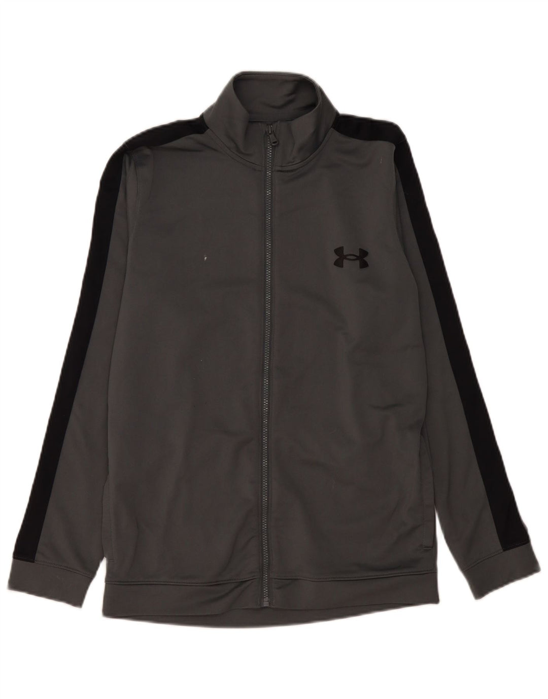 Under Armour Herren-Trainingsanzug-Oberjacke aus mittelgrauem Colourblock-Polyester