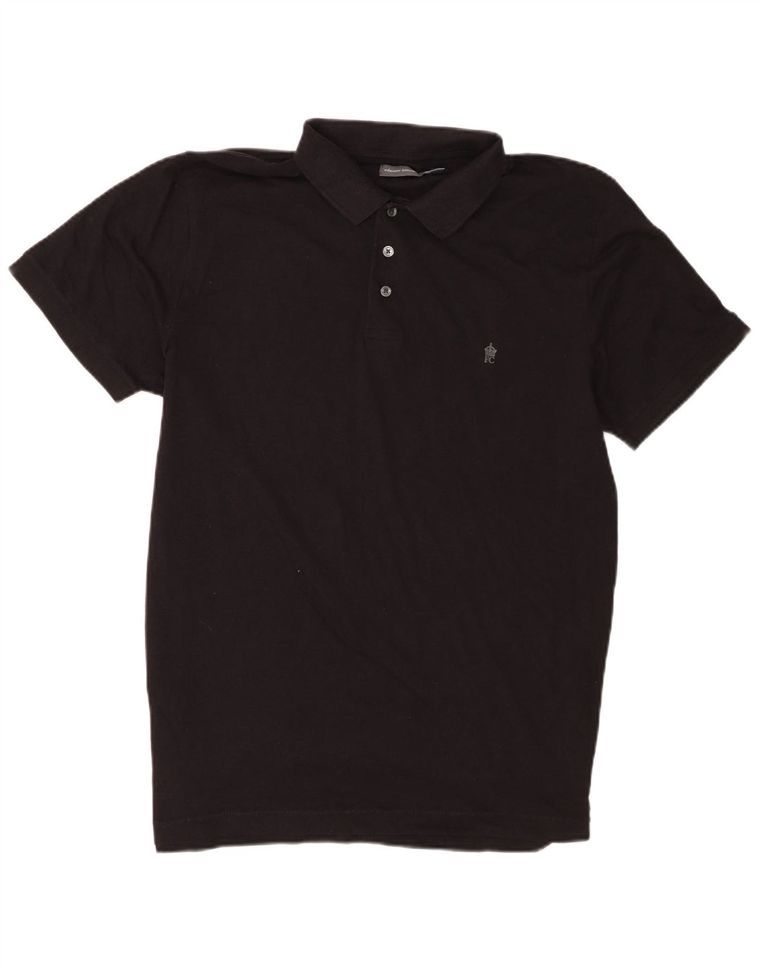 French Connection Herren-Poloshirt XL aus schwarzer Baumwolle