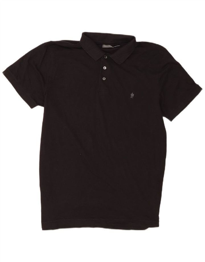 French Connection Herren-Poloshirt XL aus schwarzer Baumwolle