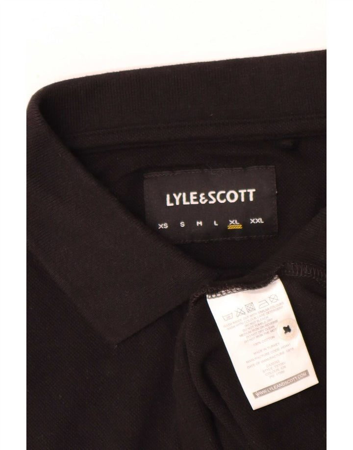 Lyle & Scott Herren Poloshirt XL Schwarz Baumwolle