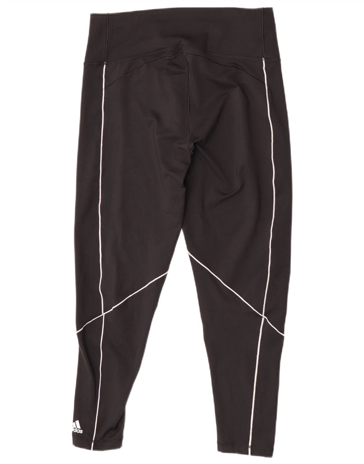 Adidas Damen Leggings UK 20/22 XL Schwarz Polyester