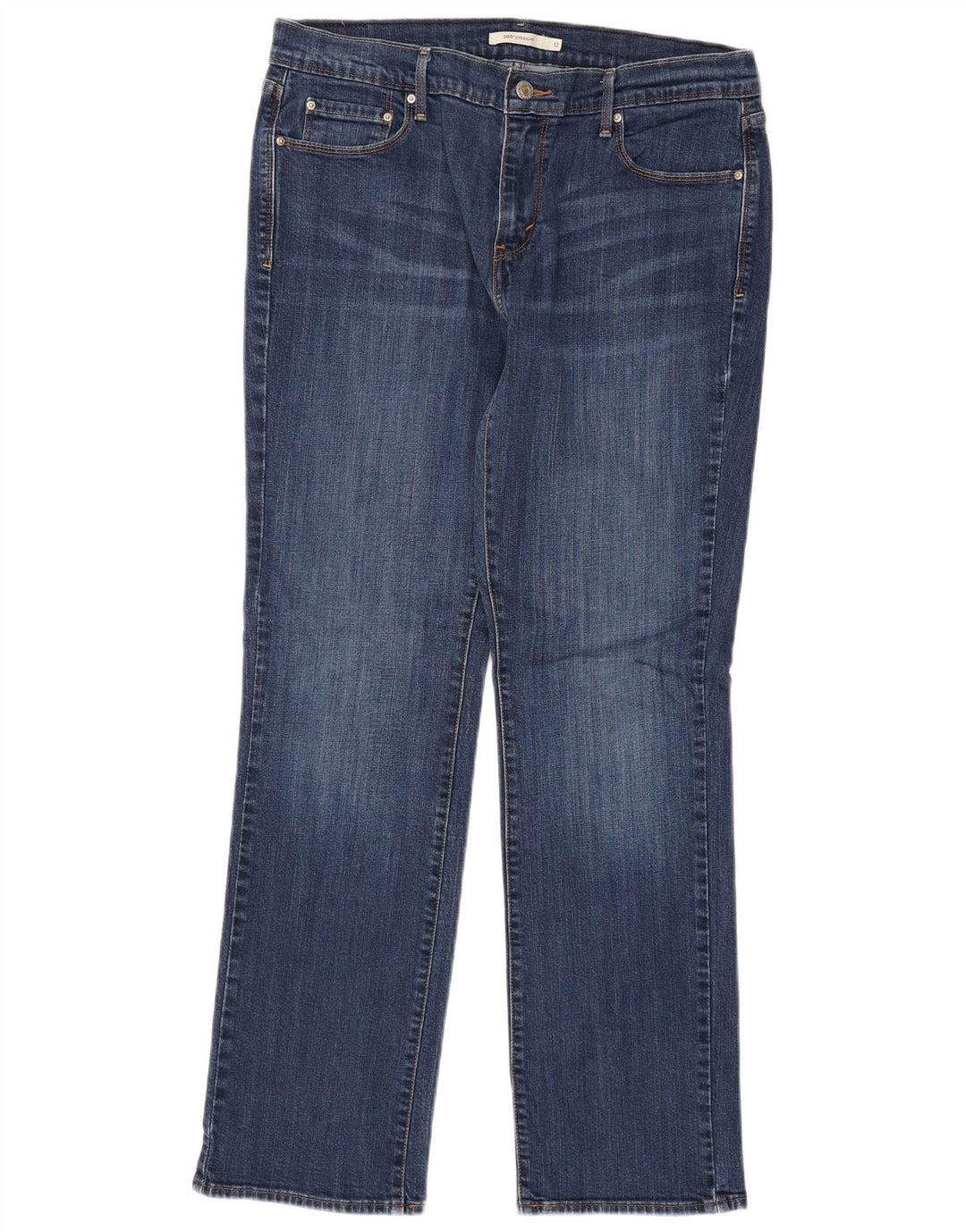 Levi's Damen 505 Straight Jeans W31 L32 Blaue Baumwolle